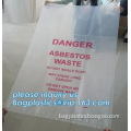 Asbestos waste bag, ldpe asbestos bag, hazardous waste yellow plastic bag asbestos garbage bag